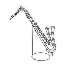 Saxophon aus Metall - 95 cm - zum Aufstellen und Aufhängen