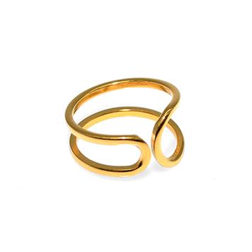 Doppelring Gold, verstellbar