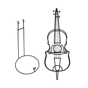 Gitarre aus Metall - 95 cm - zum Aufstellen und Aufhängen