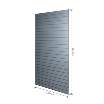 FlexiSlot® Lamellenwand Kachel Silver Frame